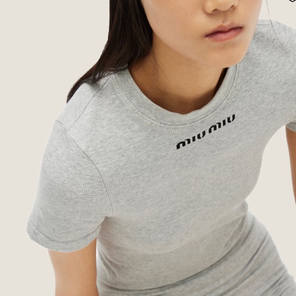 Miu Miu Seamless mélange T-shirt - Picture 5 of 11